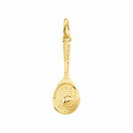 14K Yellow Tennis Racket Pendant